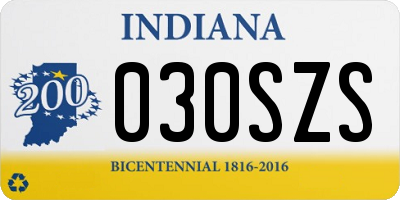 IN license plate 030SZS