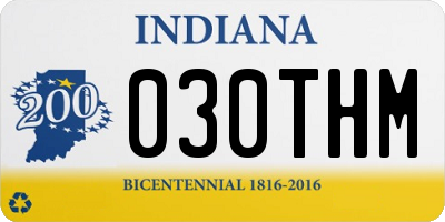 IN license plate 030THM