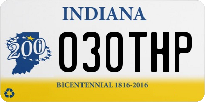 IN license plate 030THP