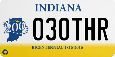 IN license plate 030THR