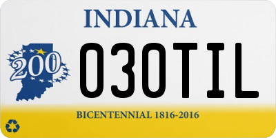 IN license plate 030TIL