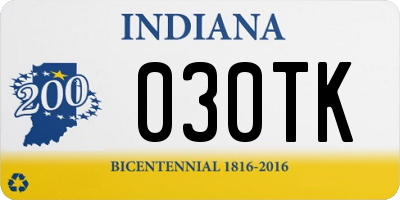 IN license plate 030TK