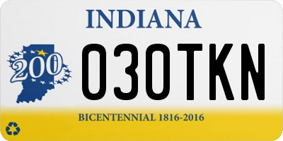 IN license plate 030TKN