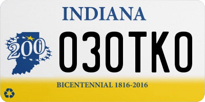 IN license plate 030TKO