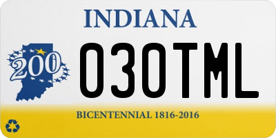 IN license plate 030TML