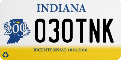IN license plate 030TNK