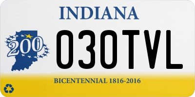 IN license plate 030TVL