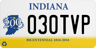 IN license plate 030TVP