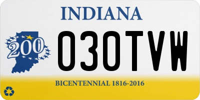 IN license plate 030TVW
