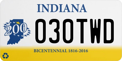 IN license plate 030TWD