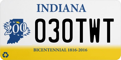 IN license plate 030TWT
