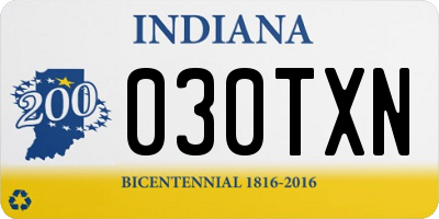 IN license plate 030TXN