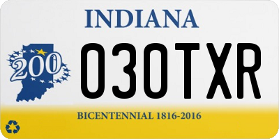 IN license plate 030TXR