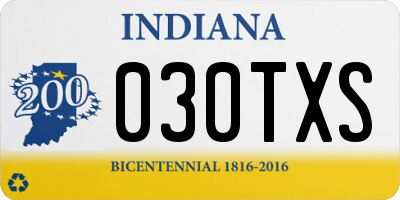 IN license plate 030TXS