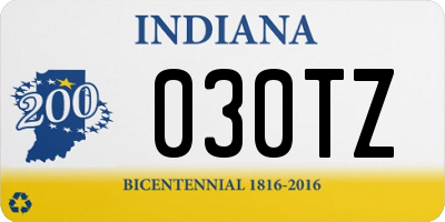 IN license plate 030TZ