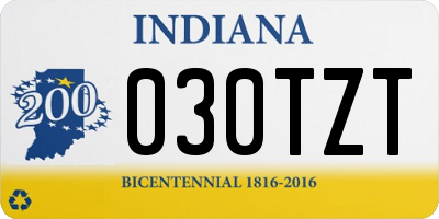 IN license plate 030TZT