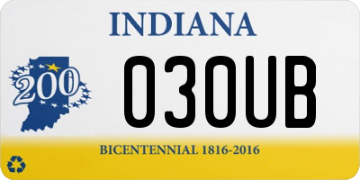 IN license plate 030UB