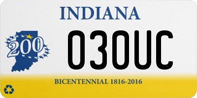 IN license plate 030UC