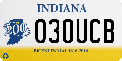 IN license plate 030UCB