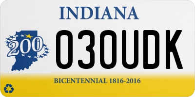 IN license plate 030UDK