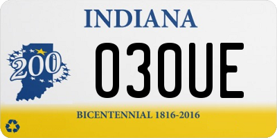 IN license plate 030UE