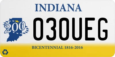 IN license plate 030UEG