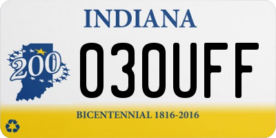 IN license plate 030UFF