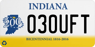 IN license plate 030UFT