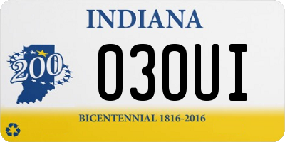 IN license plate 030UI