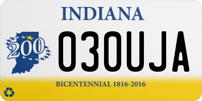IN license plate 030UJA