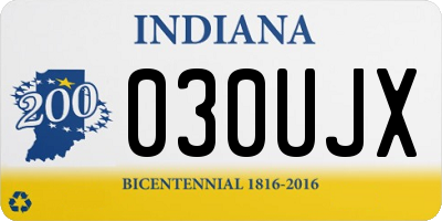 IN license plate 030UJX