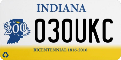 IN license plate 030UKC