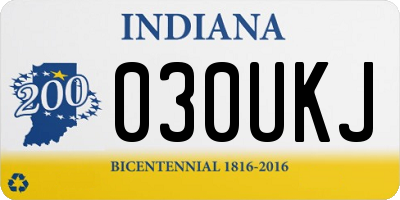 IN license plate 030UKJ