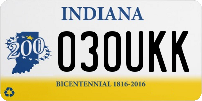 IN license plate 030UKK