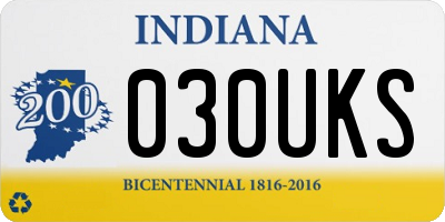 IN license plate 030UKS