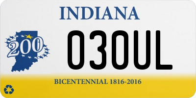 IN license plate 030UL