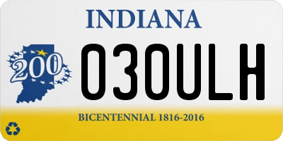 IN license plate 030ULH