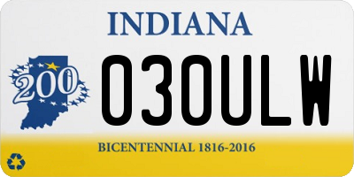 IN license plate 030ULW