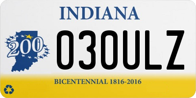 IN license plate 030ULZ