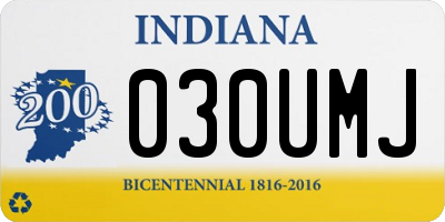 IN license plate 030UMJ
