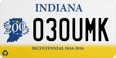 IN license plate 030UMK