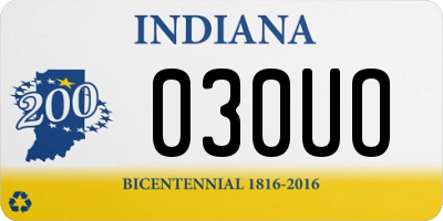 IN license plate 030UO