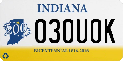 IN license plate 030UOK
