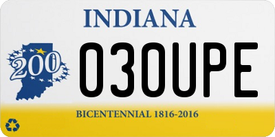 IN license plate 030UPE