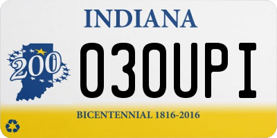 IN license plate 030UPI
