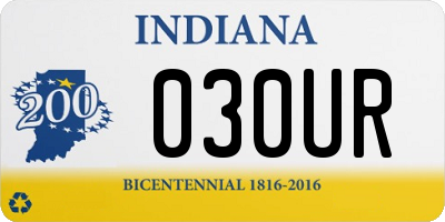 IN license plate 030UR