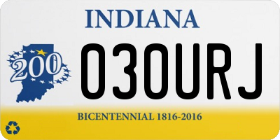 IN license plate 030URJ
