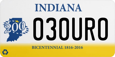 IN license plate 030URO
