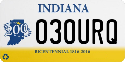 IN license plate 030URQ