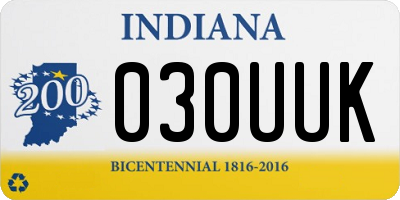IN license plate 030UUK